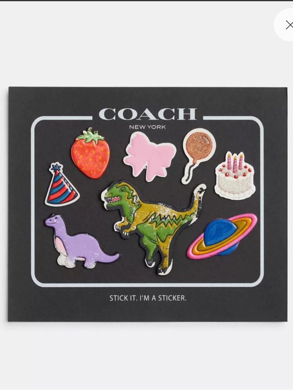 🦖🎂🦖 COACH Rexy 10th Birthday Sticker Set 🦖🎂🦖 NWT 🦖🎂🦖